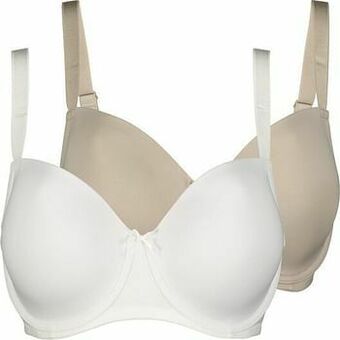 HEMA T-shirt Bh&apos;s EF Micro/recycled - 2 Stuks Beige (beige)