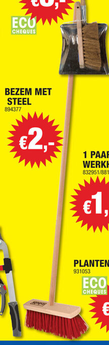 Hubo Bezem Met Steel aanbieding