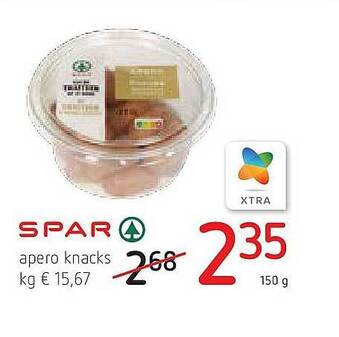 Spar Colruyt Apero Knacks 150 gram aanbieding