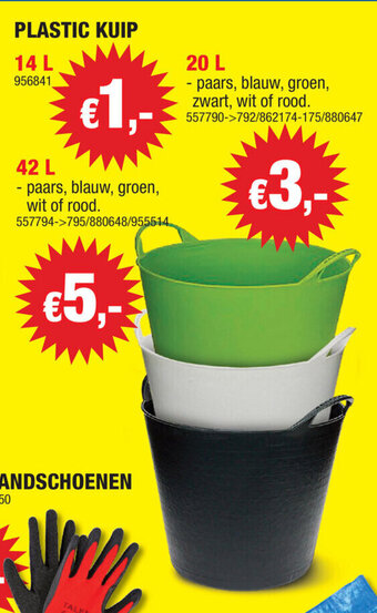Hubo Plastic Kuip 14 L aanbieding