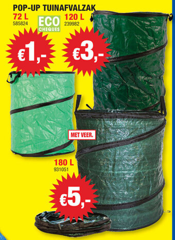 Hubo Pop-up Tuinafvalzak aanbieding