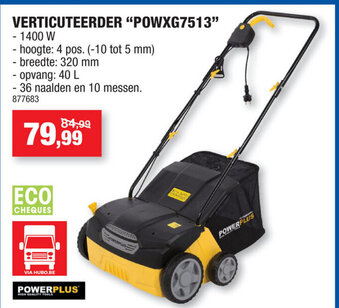 Hubo Verticuteerder POWXG7513 aanbieding