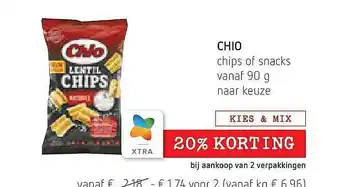 Spar Colruyt Chio Chips 90 gram aanbieding