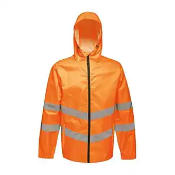 Decathlon Unisex hi vis pro packaway reflecterende work jacket (oranje) aanbieding