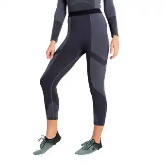 Decathlon Dames in the zone contrast 3/4 legging (zwart) aanbieding