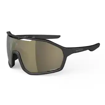 Decathlon Fietsbril voor volwassenen xc race ii categorie 3 zwart/goud aanbieding