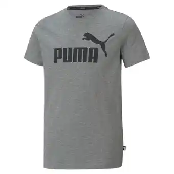 Decathlon Essentials t-shirt met logo jongeren puma medium gray heather aanbieding