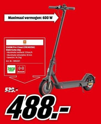 Xiaomi pro 2 zwart (fbc4025gl) elektrische step