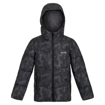 Decathlon Kinder/kinder lofthouse vi bedrukte geïsoleerde gewatteerde jas (donkergrijs aanbieding