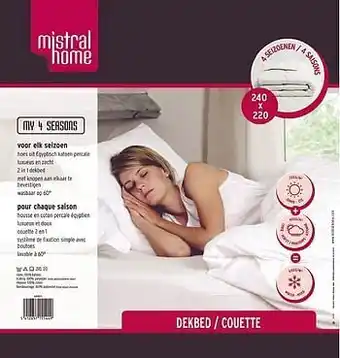 Makro Mistral Home Dekbed 4 seizoenen 240 x 220 cm wit aanbieding