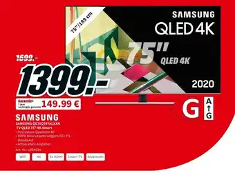 MediaMarkt Samsung QE75Q74TALXXN TV QLED 75" 4K Smart aanbieding