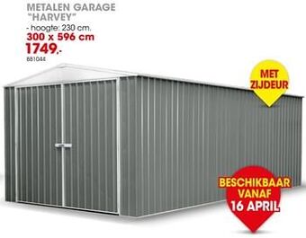 Hubo Metalen garage harvey aanbieding