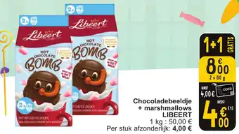 LIBEERT Chocoladebeeldje + marshmallows 2 x 80g