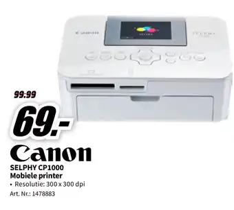 MediaMarkt Canon SELPHY CP1000 Mobiele printer aanbieding