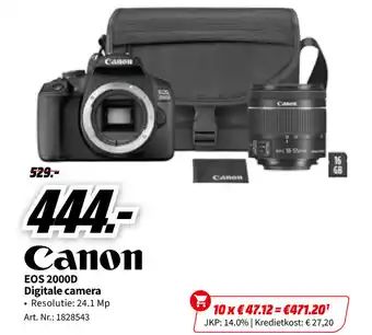 MediaMarkt Canon EOS 2000D Digitale camera aanbieding