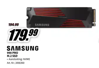 MediaMarkt SAMSUNG 990 PRO M.2 SSD aanbieding