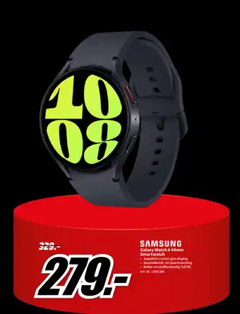 MediaMarkt SAMSUNG Galaxy Watch 6 44mm Smartwatch aanbieding