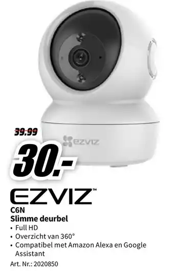 MediaMarkt EZVIZ C6N Slimme deurbel aanbieding