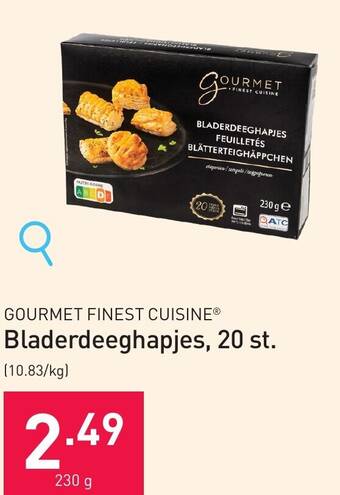 ALDI GOURMET FINEST CUISINE Bladerdeeghapjes, 230g aanbieding