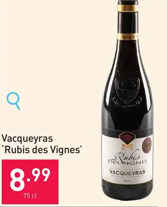 ALDI Vacqueyras 'Rubis des Vignes' 75 cl aanbieding