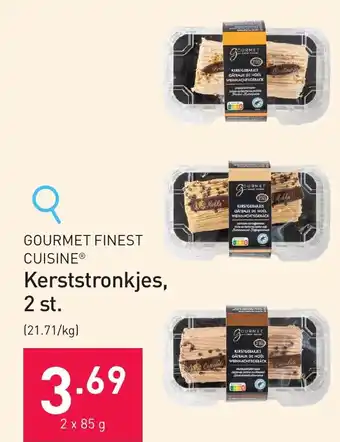 ALDI GOURMET FINEST CUISINE Kerststronkjes, 2 x 85g aanbieding