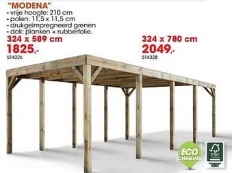 Hubo Carport modena aanbieding