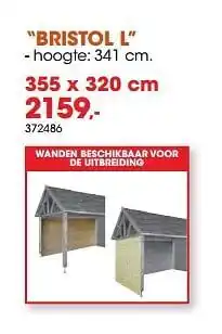 Hubo Houten tuinhuizen bristol l aanbieding