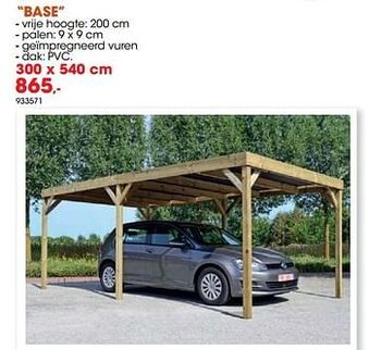 Hubo Carport base aanbieding