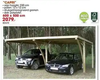 Hubo Carport capri aanbieding