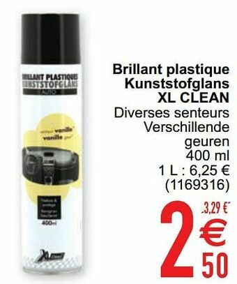 Brillant plastique kunststofglans xl clean