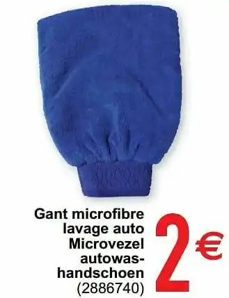 Gant microfibre lavage auto microvezel autowashandschoen