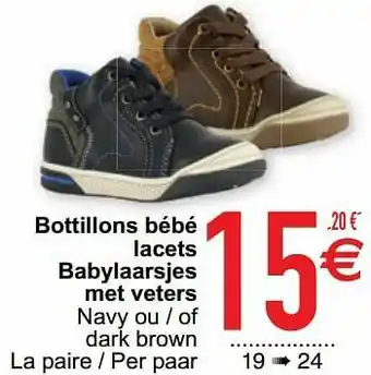 Bottillons bébé lacets babylaarsjes met veters