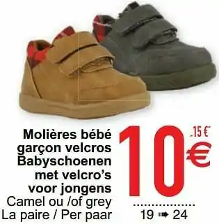 Cora Molières bébé garçon velcros babyschoenen met velcro’s voor jongens aanbieding
