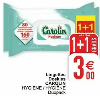Lingettes doekjes carolin hygiène - hygiëne