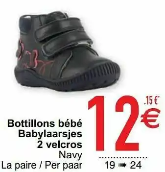 Cora Bottillons bébé babylaarsjes 2 velcros aanbieding