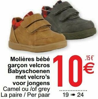 Cora Molières bébé garçon velcros babyschoenen met velcro’s voor jongens aanbieding