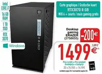 Cora medion Desktop gaming erazer aanbieding