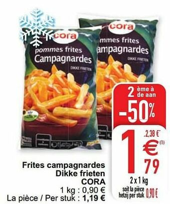Cora Frites campagnardes dikke frieten cora aanbieding