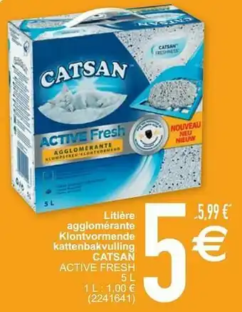 Litière agglomérante klontvormende kattenbakvulling catsan