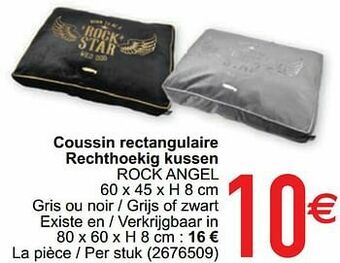 Coussin rectangulaire rechthoekig kussen rock angel