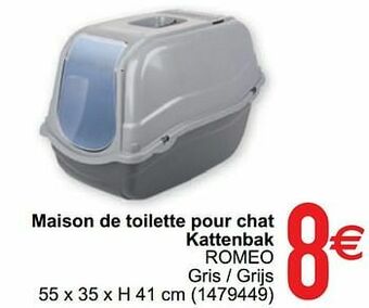 Maison de toilette pour chat kattenbak romeo