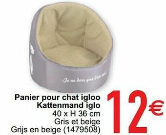 Cora Panier pour chat igloo kattenmand iglo aanbieding