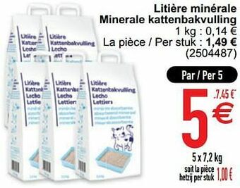 Cora Litière minérale minerale kattenbakvulling aanbieding