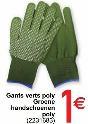 Cora Gants verts poly groene handschoenen poly aanbieding