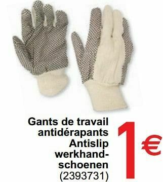 Gants de travail antidérapants antislip werkhandschoenen