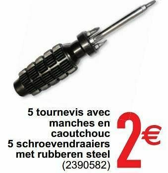 Cora 5 tournevis avec manches en caoutchouc 5 schroeven draaiers met rubberen steel aanbieding