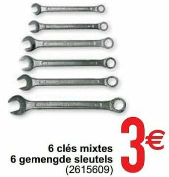 Cora 6 clés mixtes 6 gemengde sleutels aanbieding