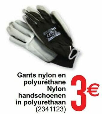 Gants nylon en polyuréthane nylon handschoenen in polyurethaan