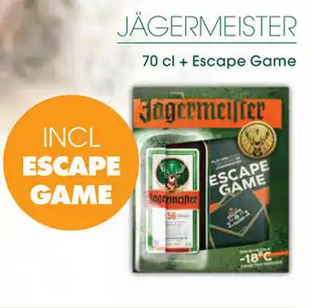 Prik en Tik JÄGERMEISTER 70 cl + Escape Game aanbieding