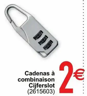 Cadenas à combinaison cijferslot